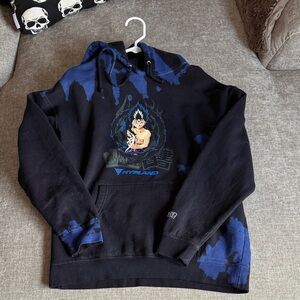 Black & Navy Dragon Graphic Hoodie - Men